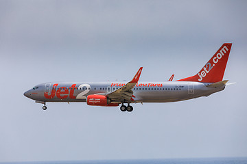 Image showing ARECIFE, SPAIN - APRIL, 16 2017: Boeing 737-800 of Jet2 with the