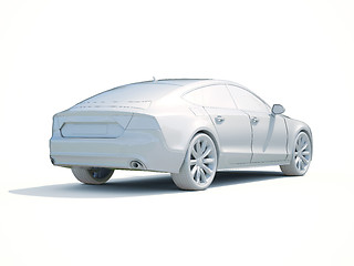 Image showing 3d Car White Blank Template