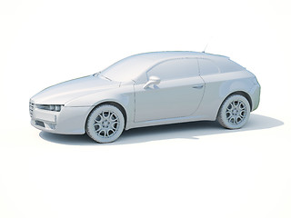 Image showing 3d Car White Blank Template