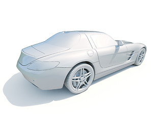 Image showing 3d Car White Blank Template