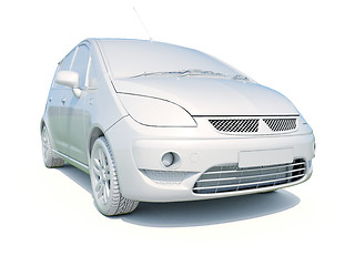 Image showing 3d Car White Blank Template