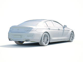 Image showing 3d Car White Blank Template