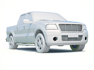 Image showing 3d Car White Blank Template