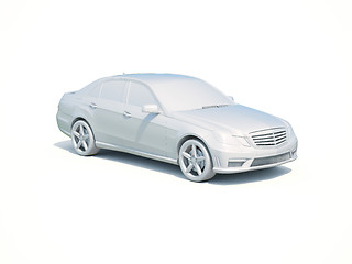 Image showing 3d Car White Blank Template