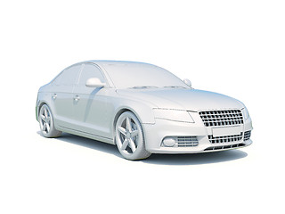 Image showing 3d Car White Blank Template