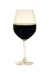 Image showing Wine glass over white