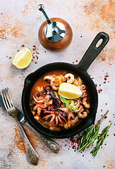 Image showing sauce with seafood