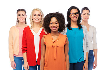 Image showing international group of happy smiling women