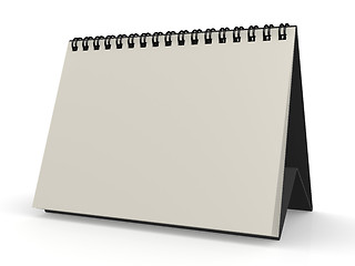 Image showing Blank white calendar 