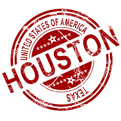 Image showing Houston Texas stamp with white background