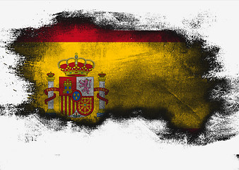 Image showing Spain flag painted with brush