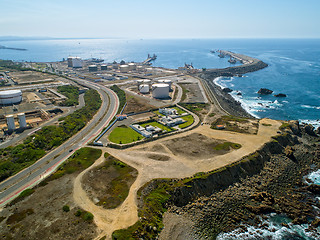 Image showing Top View of the Oil Refinery