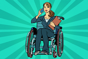 Image showing Beautiful woman disabled businesswoman