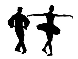 Image showing Couple ballet dancers