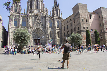 Image showing Cathedral Holy Cross and Saint Eulalia in Barcelona