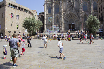 Image showing Cathedral Holy Cross and Saint Eulalia in Barcelona