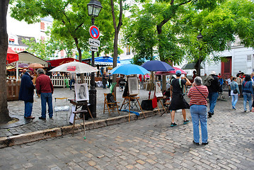 Image showing Artists in Montmartre.