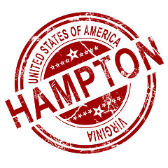 Image showing Hampton Virginia stamp with white background