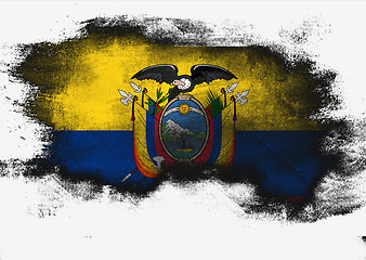 Image showing Ecuador flag painted with brush