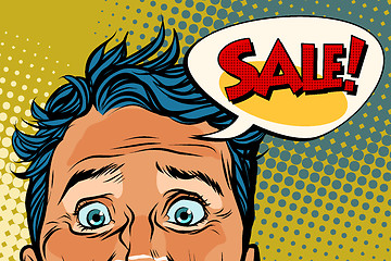 Image showing sales man eyes close-up