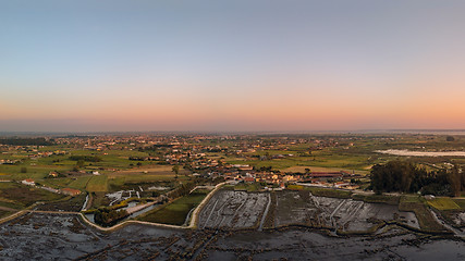 Image showing Aerial View of Monte at sunset