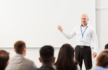 Image showing group of people at business conference or lecture