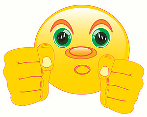 Image showing Smiley with fist