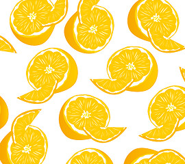 Image showing Fruit tangerine pattern