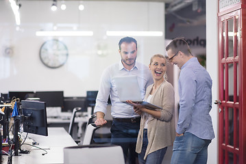 Image showing Business team Working With laptop in creative office