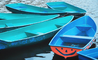 Image showing Colorful Recreation Boats