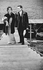 Image showing Happy Couple In Monochrome