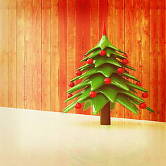 Image showing Christmas background. 3d illustration. Vintage style.