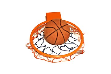 Image showing Basketball and rim