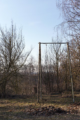 Image showing old swing, close-up