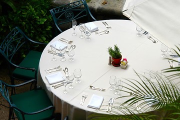 Image showing Ceremony restaurant table