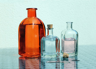 Image showing Three Vintage Glass Jars