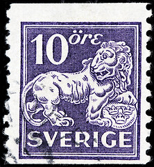Image showing Swedish Lion Stamp