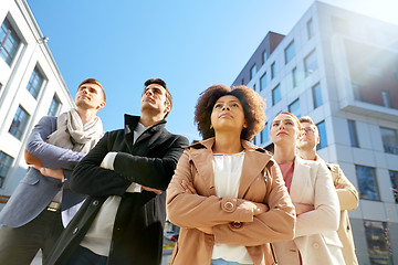 Image showing international group of people on city street