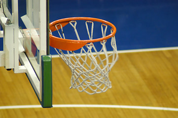 Image showing Ball has gone inside the basket