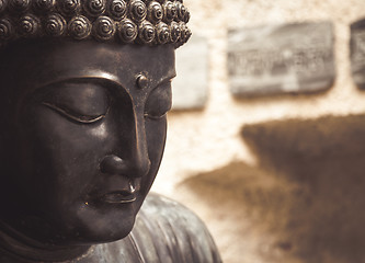 Image showing Meditating Japanese Buddha Statue