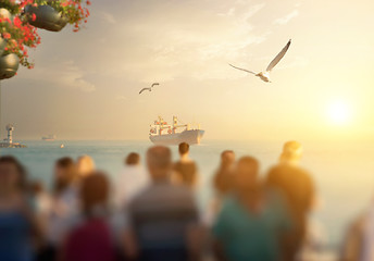 Image showing Cargo ship in Istanbul