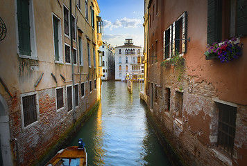 Image showing Narrow channel in Venice