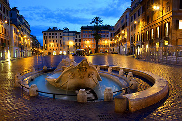 Image showing Fountain Barcaccia in Rome