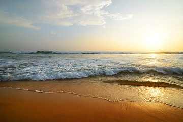 Image showing Indian ocean at sunset