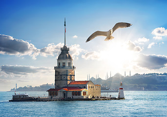 Image showing Maiden Tower in Turkey