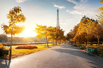 Image showing Park near the Eiffel Tower