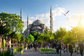 Image showing Park near the blue mosque