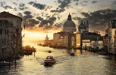 Image showing Beautiful calm sunset in Venice