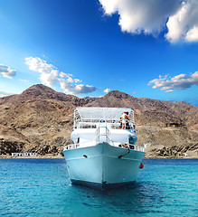 Image showing Yacht in a bay