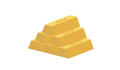 Image showing pyramid of gold ingots